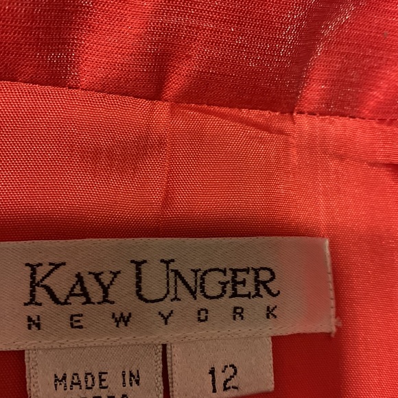 Key Unger Elegant Red Linen 70% 30%polyester Jacket - Picture 4 of 6
